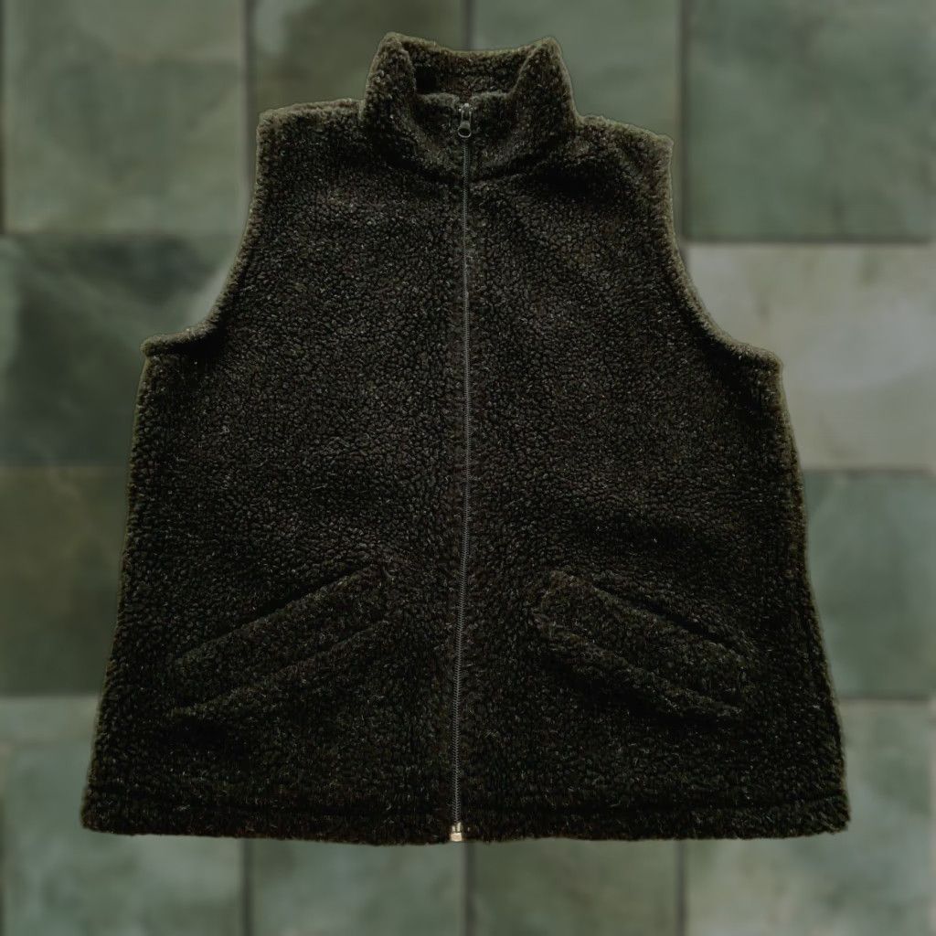 Vintage Paul Harris Design Women's Black Faux Sherpa Vest Medium Zip Up Pockets Size M / US 6-8 / IT 42-44 - 1 Thumbnail