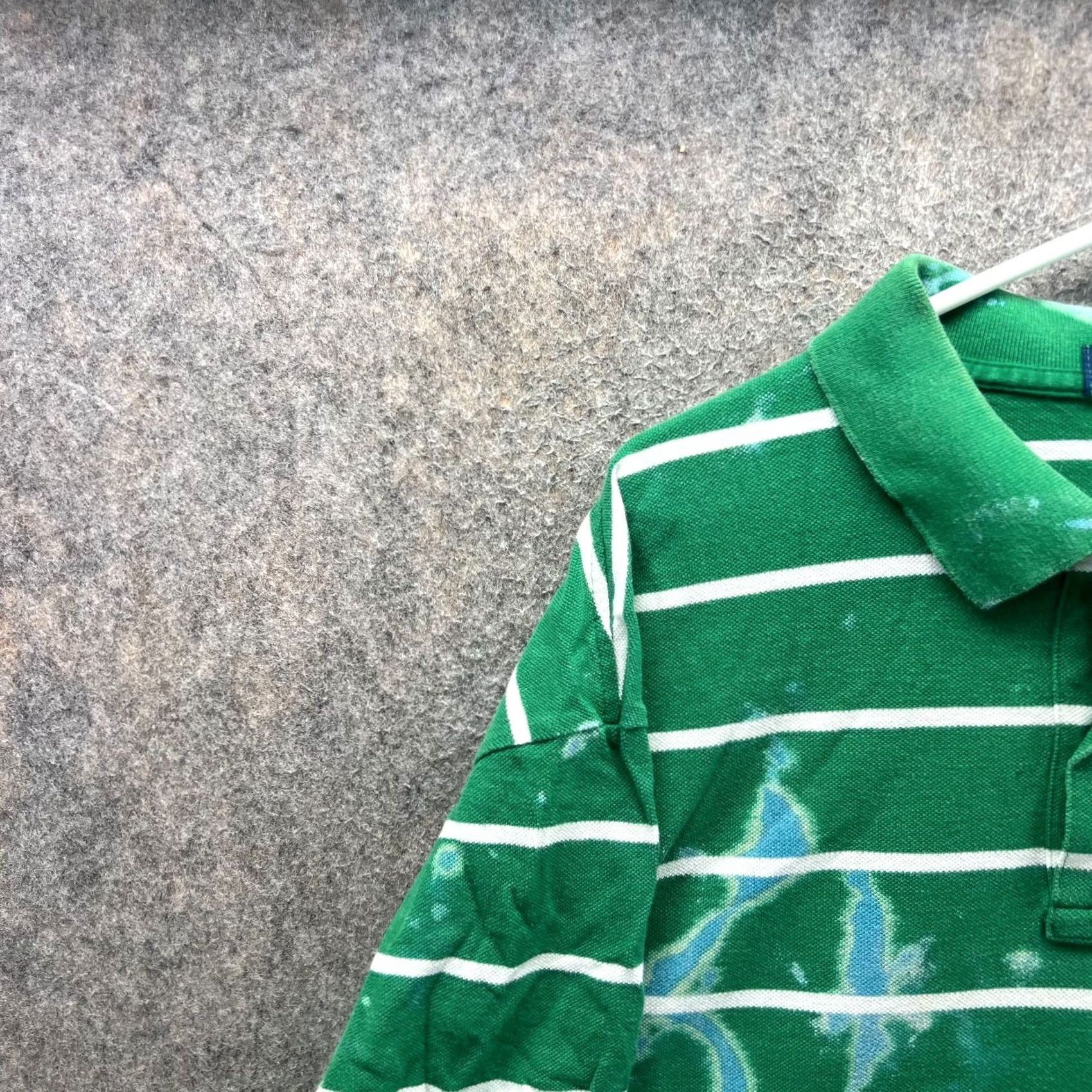 Polo Ralph Lauren VINTAGE Ralph Lauren Polo Shirt Mens 2XLT Green Stripes Polo Ralph Lauren Shirt Geometric Preppy 90s/Rugby/Golf Mens 2XLT Green Size US XXL / EU 58 / 5 - 7 Thumbnail