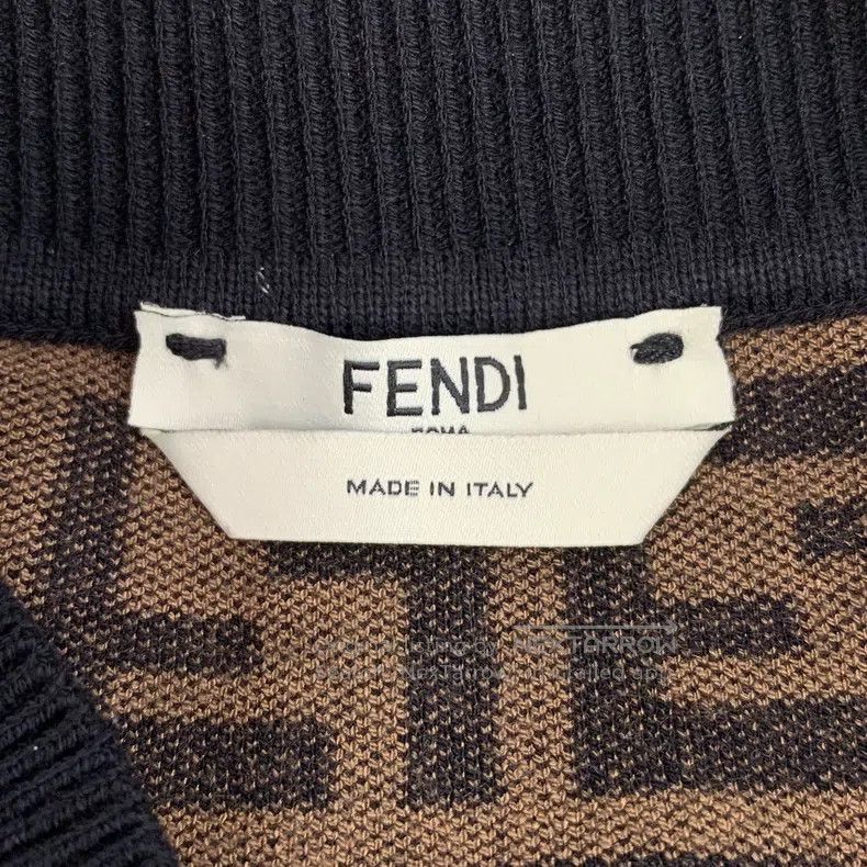 Fendi Fendi Dark brown logo lettering full print casual knitted Size 42" / US 20 - 5 Thumbnail