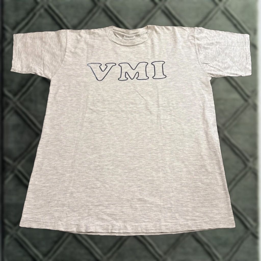 Velva Sheen VINTAGE Velva Sheen 80s VMI Virginia Military Institute T-Shirt XL Men Gray Short Sleeve Shirt Size US XL / EU 56 / 4 - 1 Thumbnail