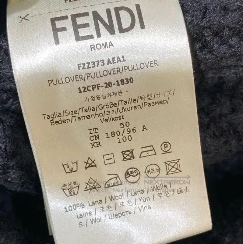 Fendi Fendi Black Cotton Knit Sweater for Men . Size US S / EU 44-46 / 1 - 7 Thumbnail