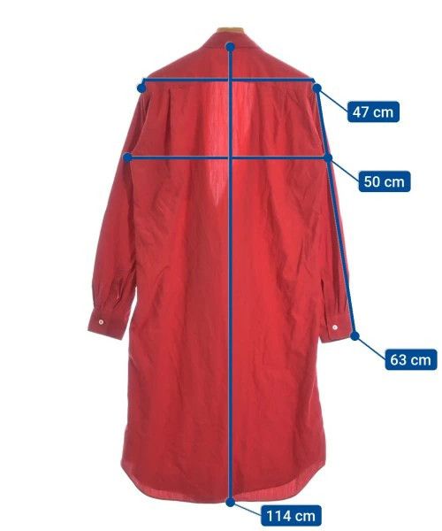 Comme des Garcons Homme Plus Shirt Polyester Plain Long Length Open Neck Red Size US S / EU 44-46 / 1 - 3 Thumbnail