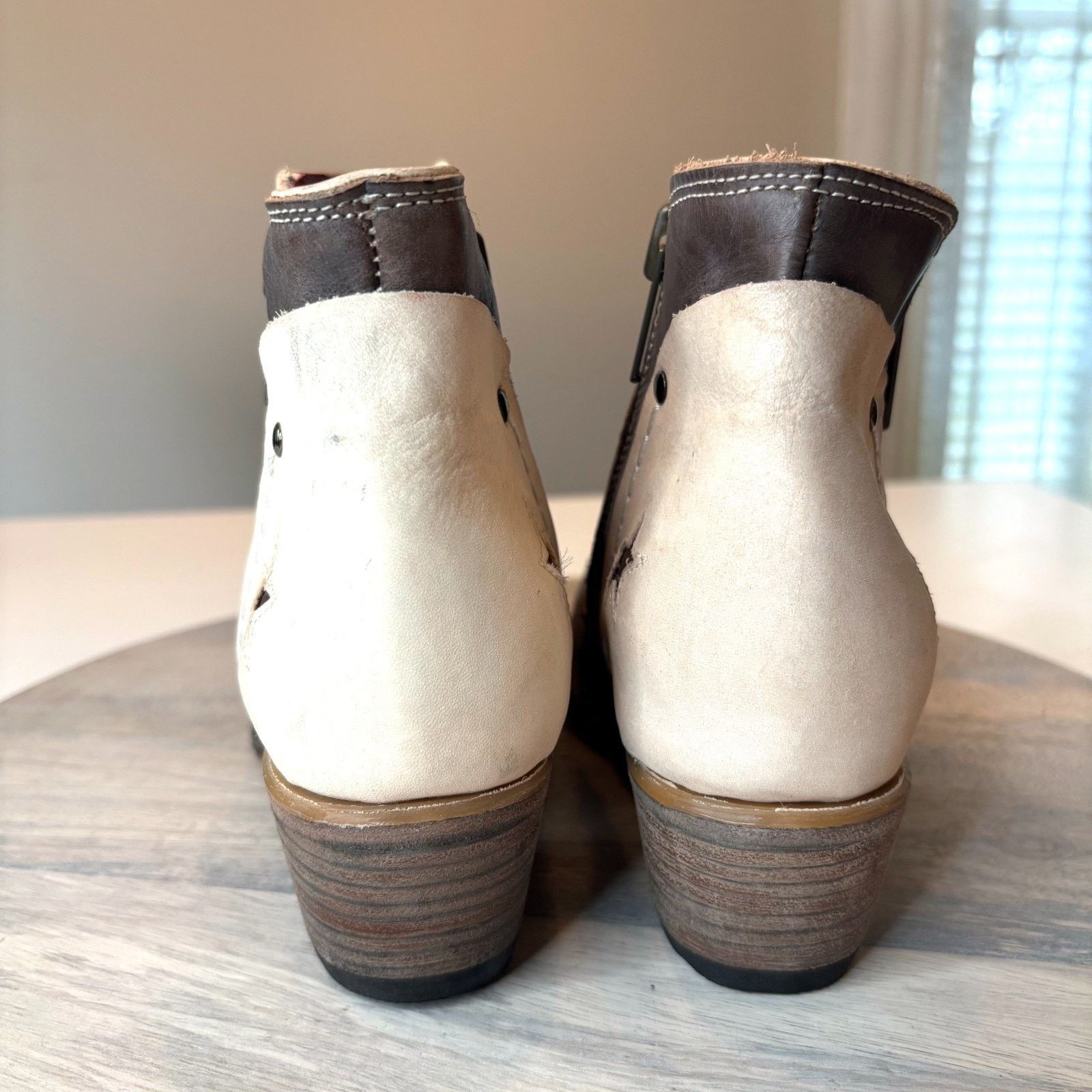 FREEBIRD Freebird Weaver Leather Ankle Boots Brown Western Women's 8 Size US 8 / IT 38 - 6 Thumbnail