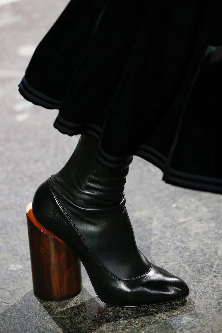 Givenchy GIVENCHY FW15 Black Leather Wooden Heel Show Boots Size US 8 / IT 38 - 1 Thumbnail