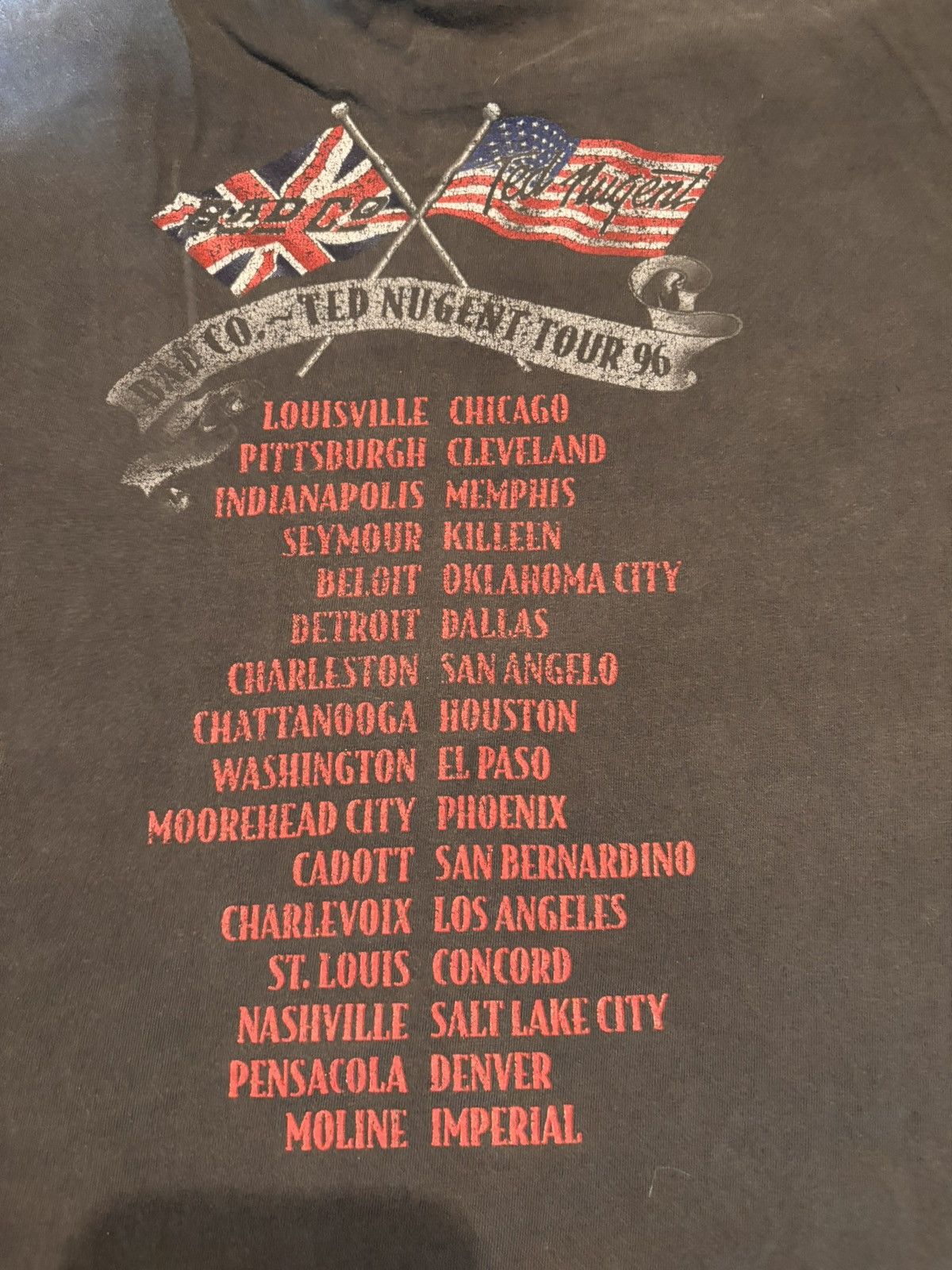 Band Tees × Vintage Vintage 96 ted nugent X bad company tour shirt Size US XL / EU 56 / 4 - 5 Thumbnail