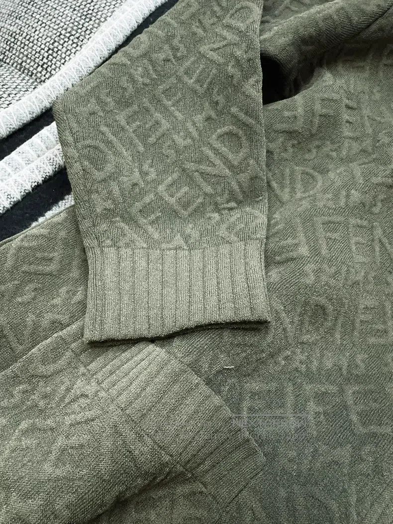 Fendi Fendi Vintage Green Relief Double F Logo Knit Cardigan Coa Size XXS / US 00 / IT 34 - 5 Thumbnail