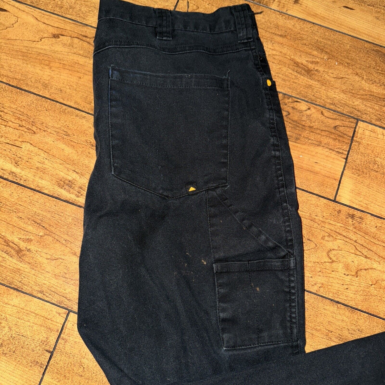 Caterpillar × Japanese Brand × Vintage CAT Caterpillar Cargo Carpenter Pants Black 35x31 Measured Size US 35 - 2 Thumbnail
