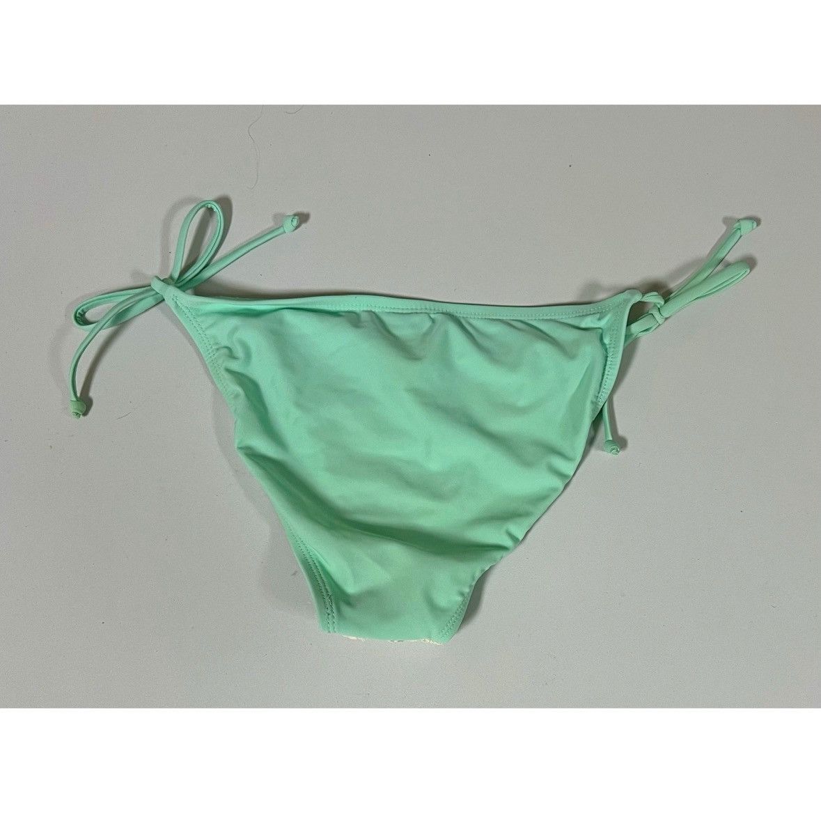 Japanese Brand × Vintage Mint Green Crochet Lace Bikini Bottoms Bathing Suit Size S ✨ Size ONE SIZE - 4 Thumbnail
