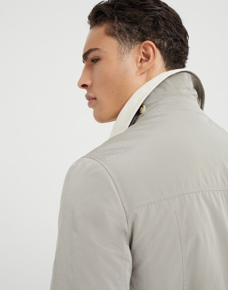 Brunello Cucinelli o1la1rc1a0326 Water-Resistant Microfiber Belted Jacket Grey Size US M / EU 48-50 / 2 - 3 Thumbnail