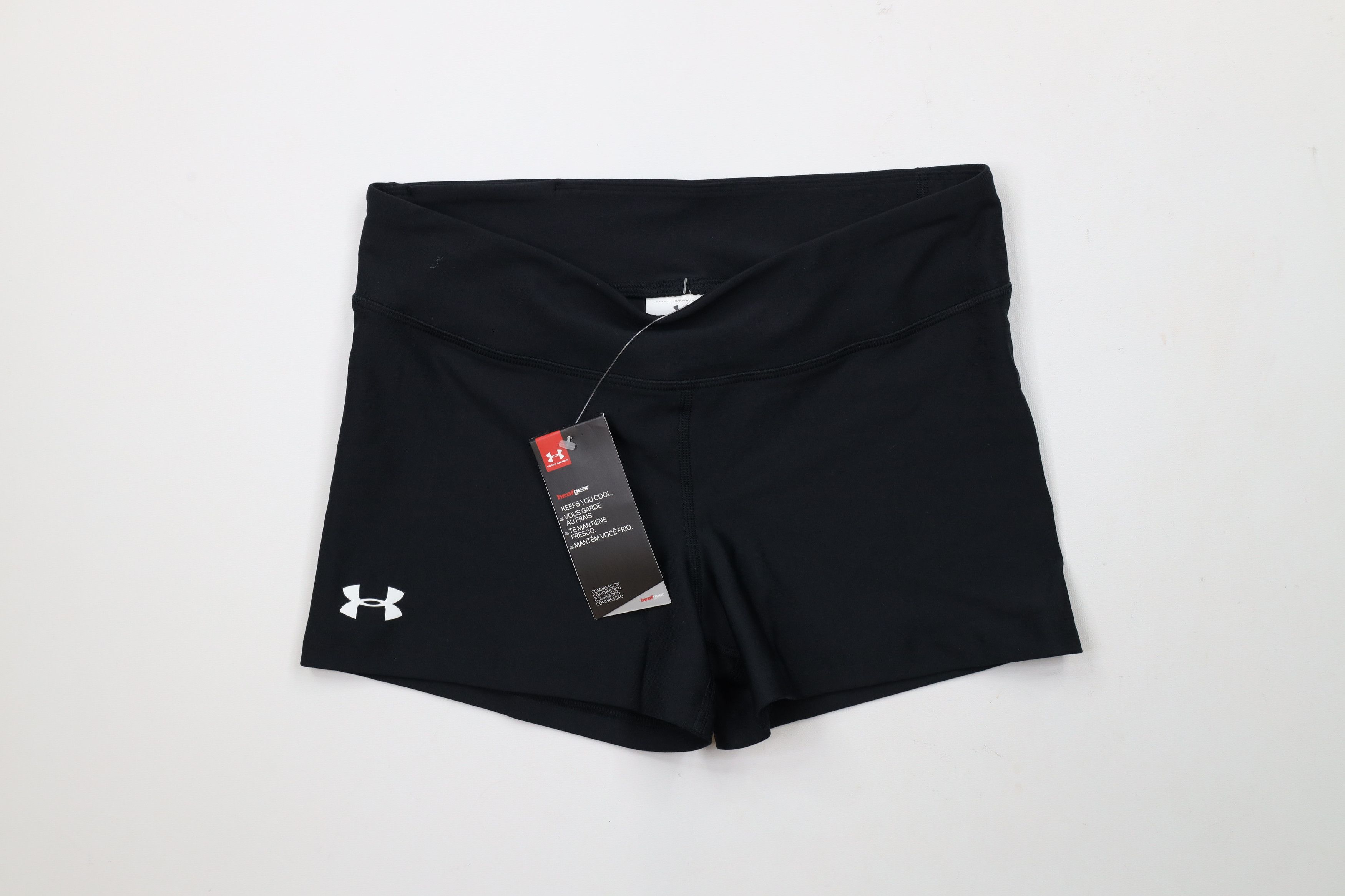 Under Armour × Vintage New Under Armour HeatGear Compression Spandex Shorts Black Size 29" - 1 Thumbnail