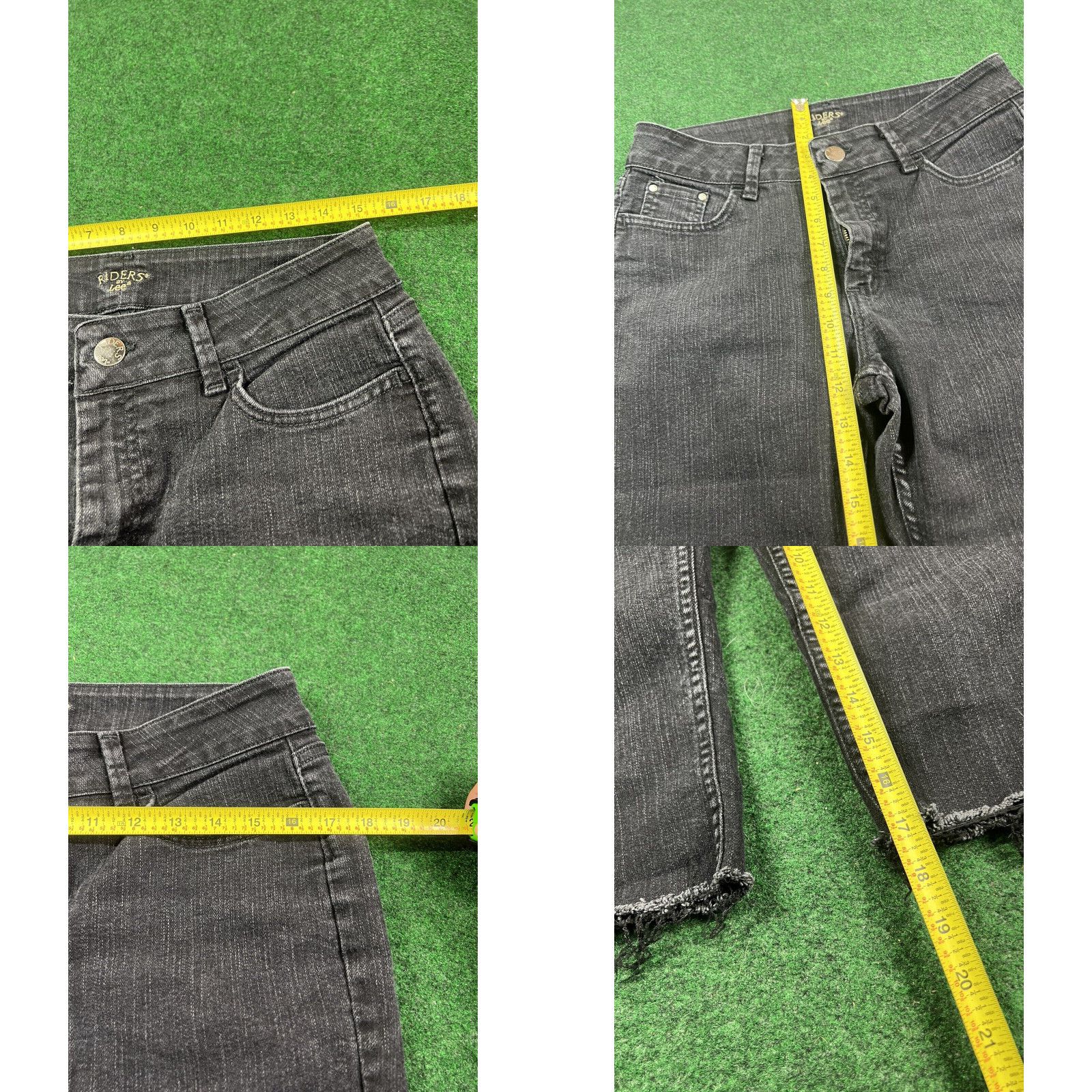 Lee Lee Riders Relaxed Capri Jeans Women's 10 M Dark Wash Denim Stretch 30x17 Size 32" / US 10 / IT 46 - 8 Thumbnail