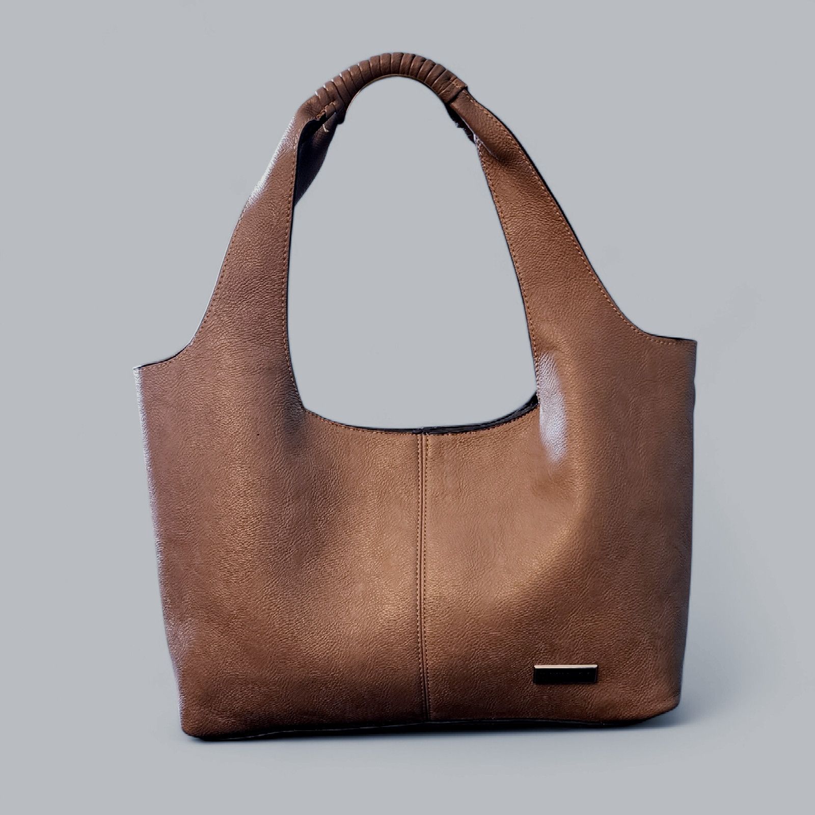 Other Unbranded taupe large leather shoulder bag. Size ONE SIZE - 1 Thumbnail