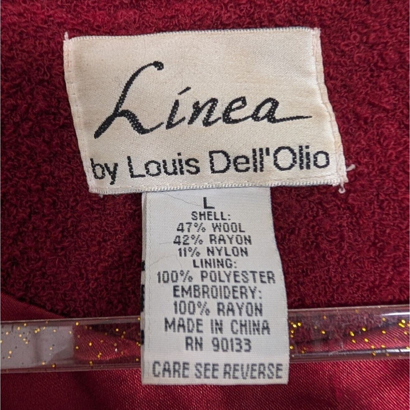 Vintage Linea By Louis Dell’Olio Wool Blend Embroidered Jacket Sz L Size L / US 10 / IT 46 - 7 Thumbnail