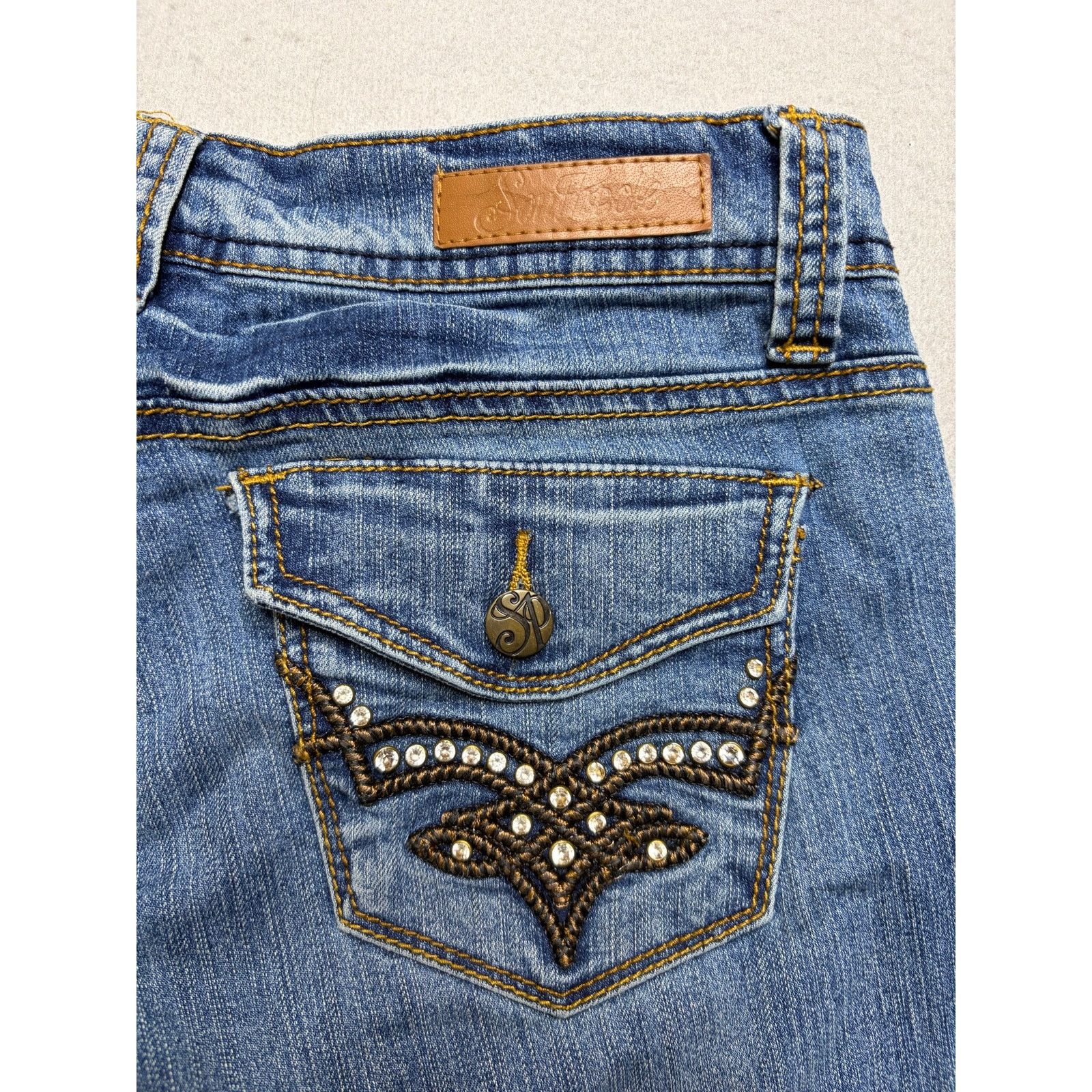 Southpole Southpole Women’s Distressed Flare Jeans Denim Y2K 28x31 Size 28" / US 6 / IT 42 - 11 Thumbnail