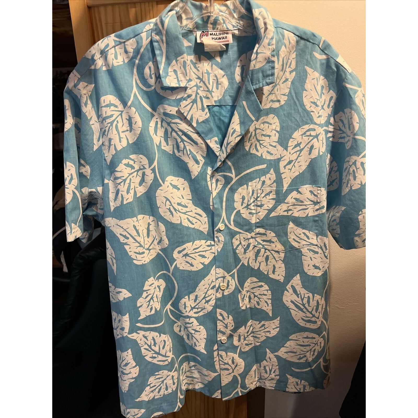 Other Malihini VTG Men’s L Blue Floral Cotton Blend Hawaiian Shirt Size US L / EU 52-54 / 3 - 11 Thumbnail