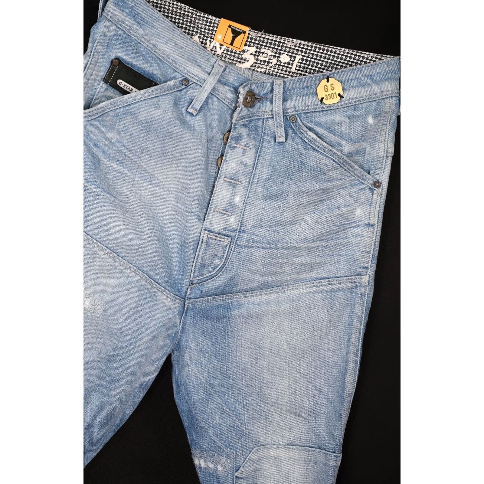 G-Star G-Star RAW Dean Loose Tapered Nippon Denim Vintage Repair Women's Jeans W24/L30 Size 42" / US 20 - 4 Thumbnail