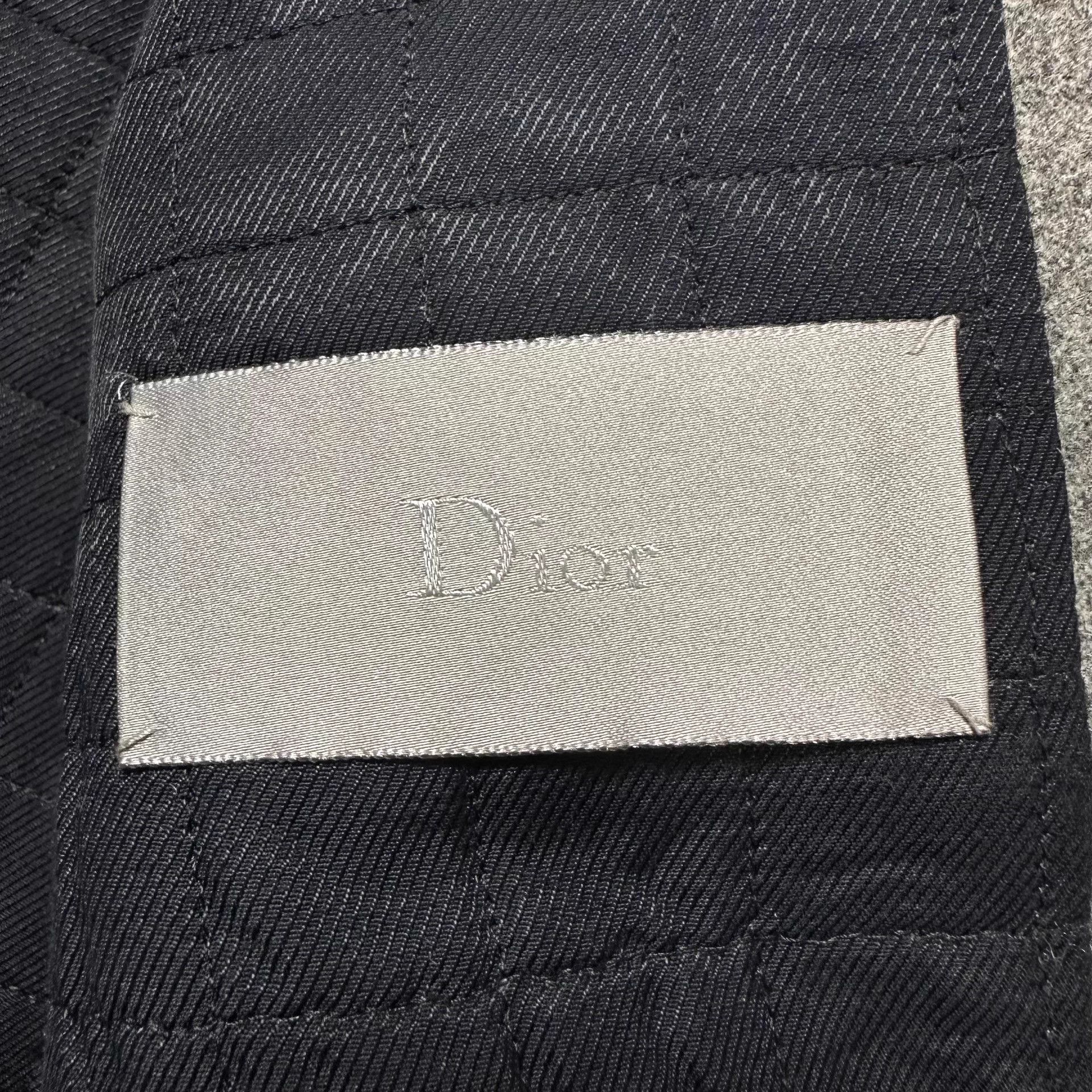 Dior Dior Homme Light Gray Biker Wool Jacket 52 Mint Size US L / EU 52-54 / 3 - 7 Thumbnail