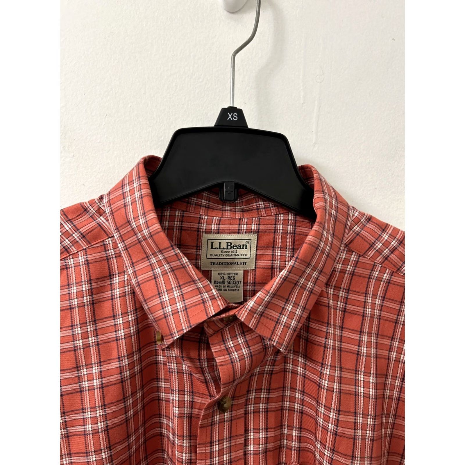 Vintage VINTAGE LL Bean Shirt Mens XL Red Plaid Kennebunk Sport Traditional Button Down 503307 Size US XL / EU 56 / 4 - 5 Thumbnail