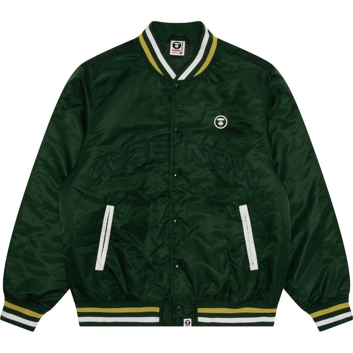 Aape × Bape AAPE NOW MOONFACE LOGO BASEBALL JACKET Size US M / EU 48-50 / 2 - 1 Thumbnail