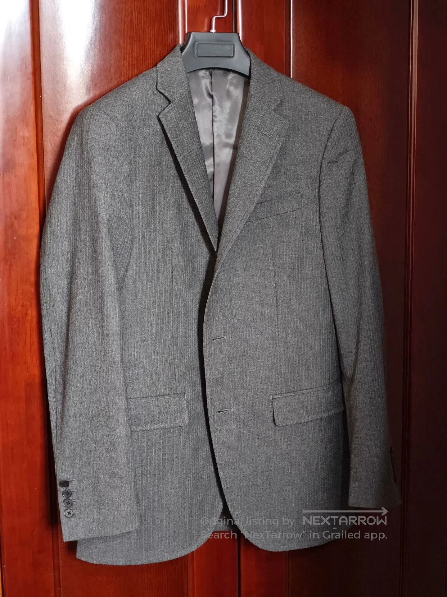 Italian Marzotto Grey Wool Blazer.