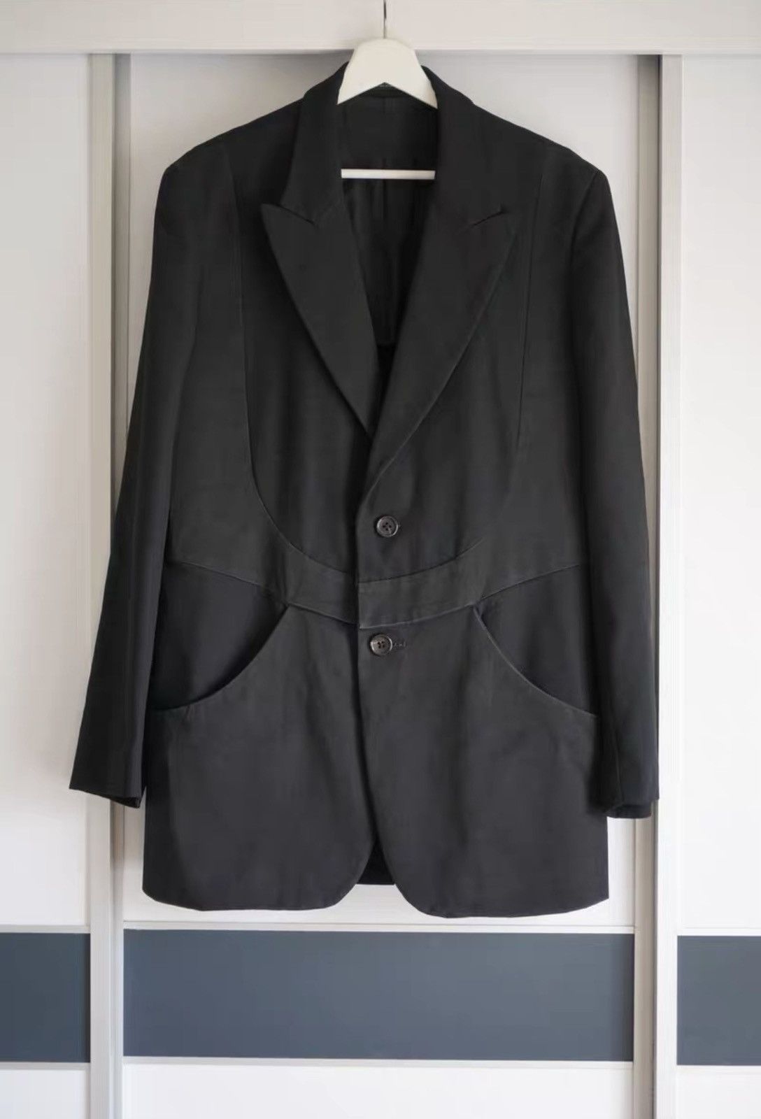 Yohji Yamamoto Yohji Yamamoto 07SS Structured Panel Blazer J4 Size US S / EU 44-46 / 1 - 1 Thumbnail