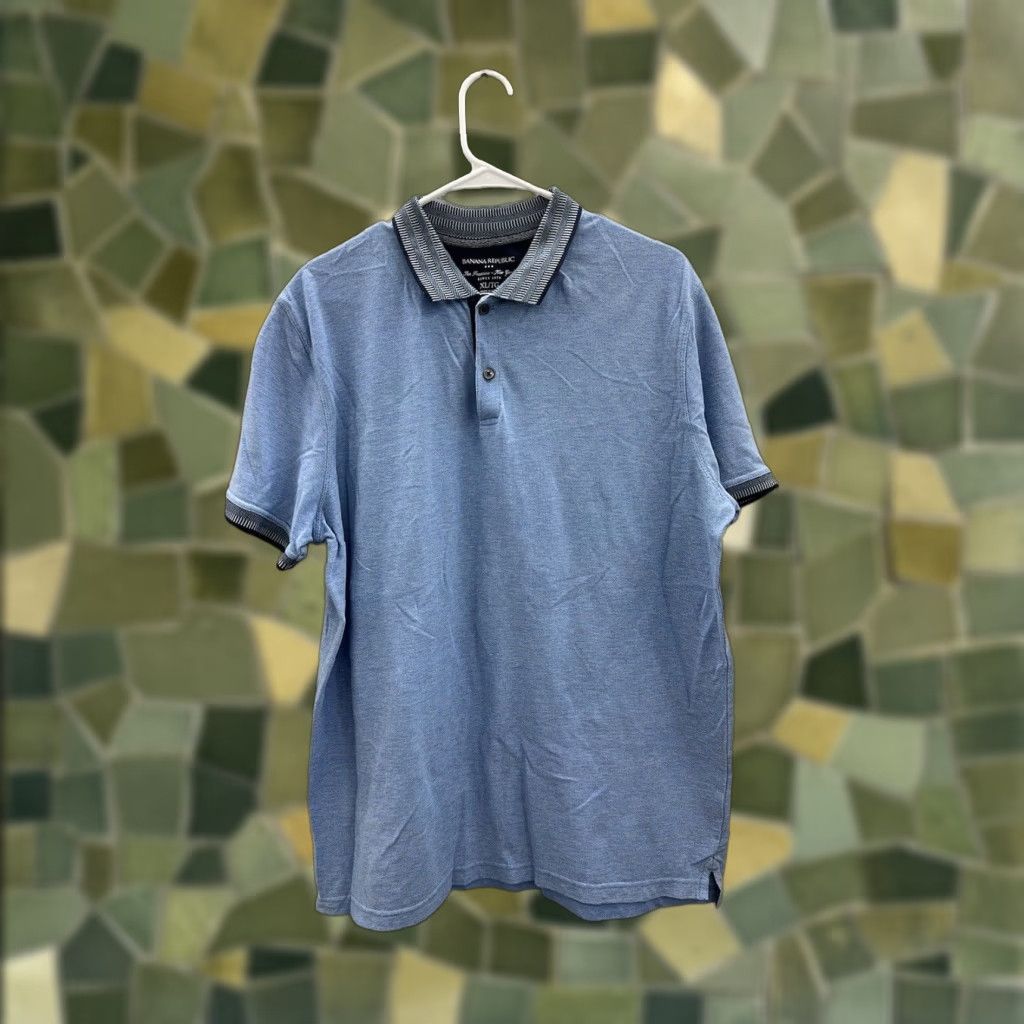 Banana Republic Banana Republic Polo Shirt Size XL Short Sleeve Blue Collared Mens Size US XL / EU 56 / 4 - 1 Thumbnail