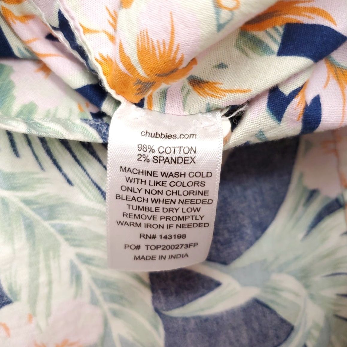 Chubbies VINTAGE Chubbies Shirt Mens XL Blue Floral Hawaiian Aloha Button Up Short Sleeve Reverse Size US XL / EU 56 / 4 - 5 Thumbnail