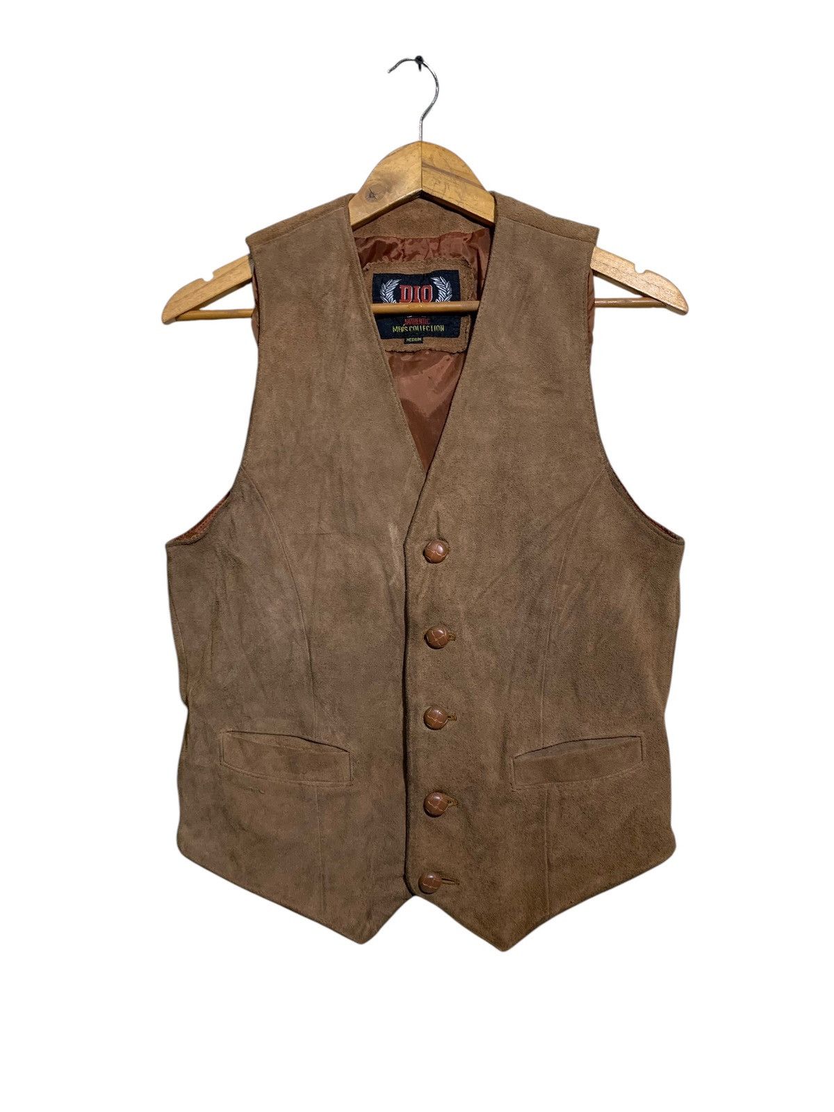 Genuine Leather × Leather × Vintage 🔥VTG DIO SUEDE LEATHER VEST JACKETS Size US M / EU 48-50 / 2 - 1 Thumbnail