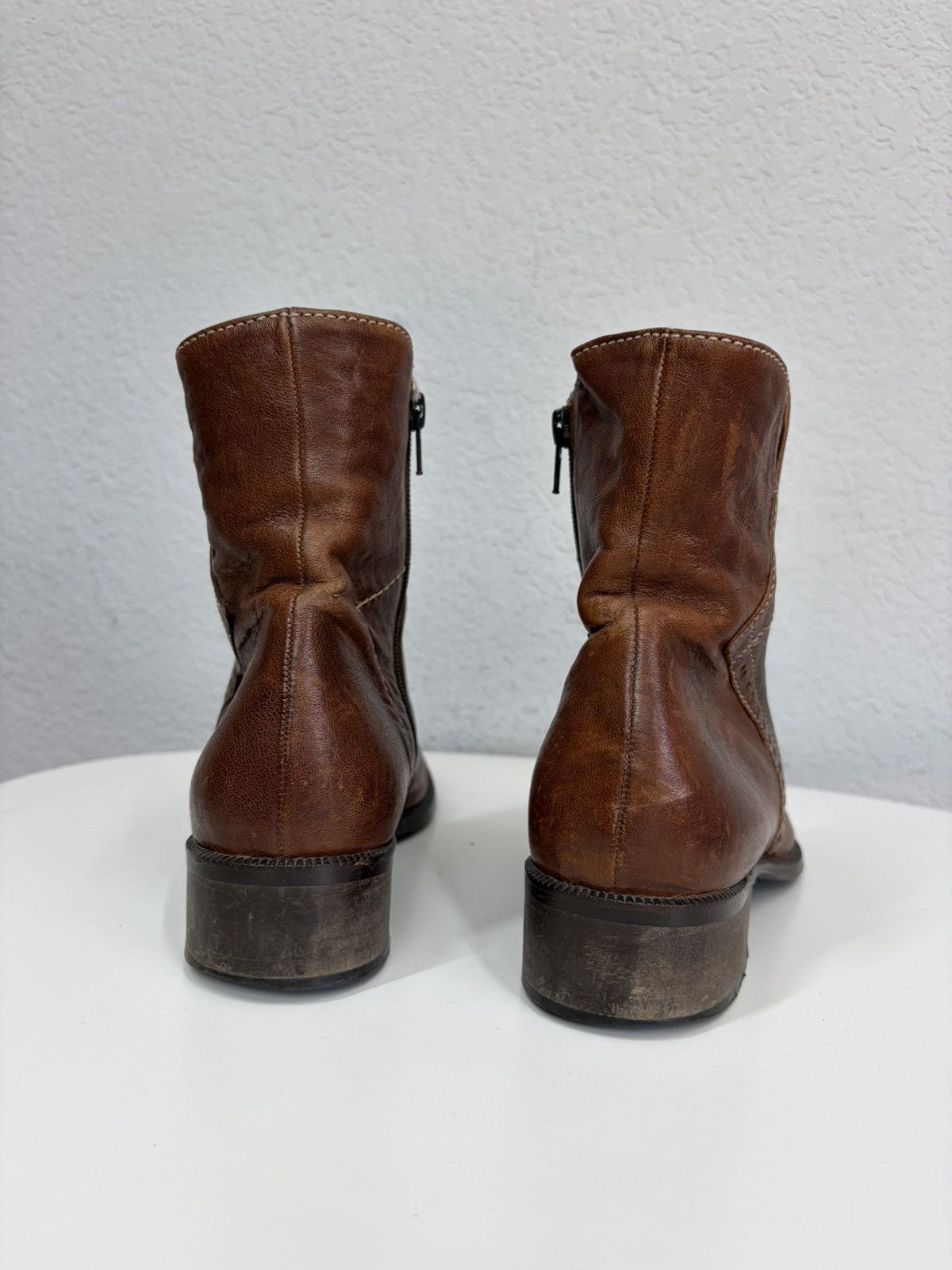If Six Was Nine Vintage Y2K Guidi CCP Style Distressed Leather Biker Boots Size US 7 / EU 40 - 9 Thumbnail