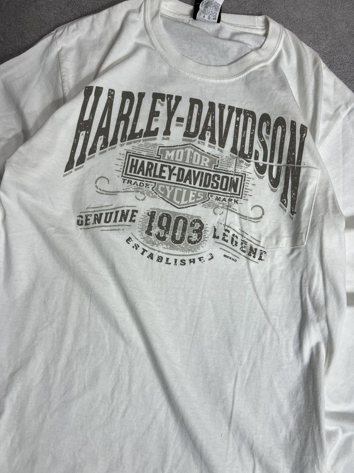 Harley Davidson VTG Harley-Davidson White Archival Clothing Streetwear Japan Size US M / EU 48-50 / 2 - 5 Thumbnail