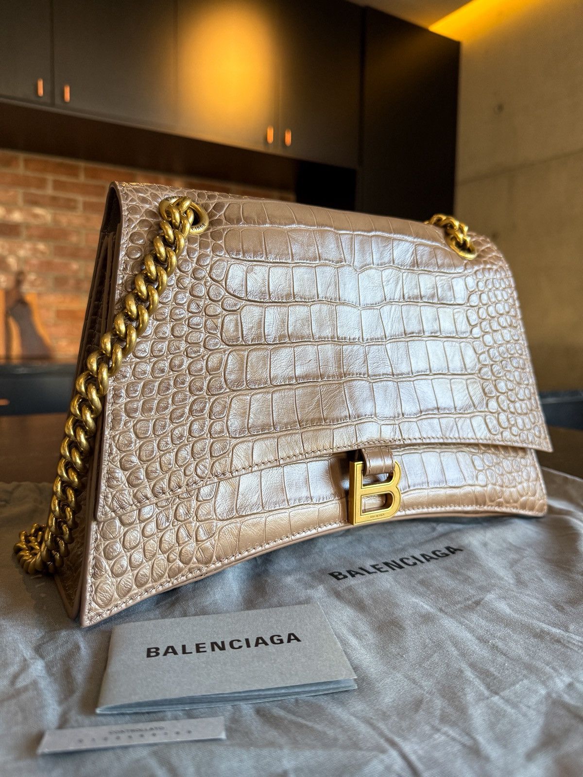 Balenciaga Crush Chain Bag - RARE- Medium - Crocodile Embossed Size ONE SIZE - 2 Thumbnail