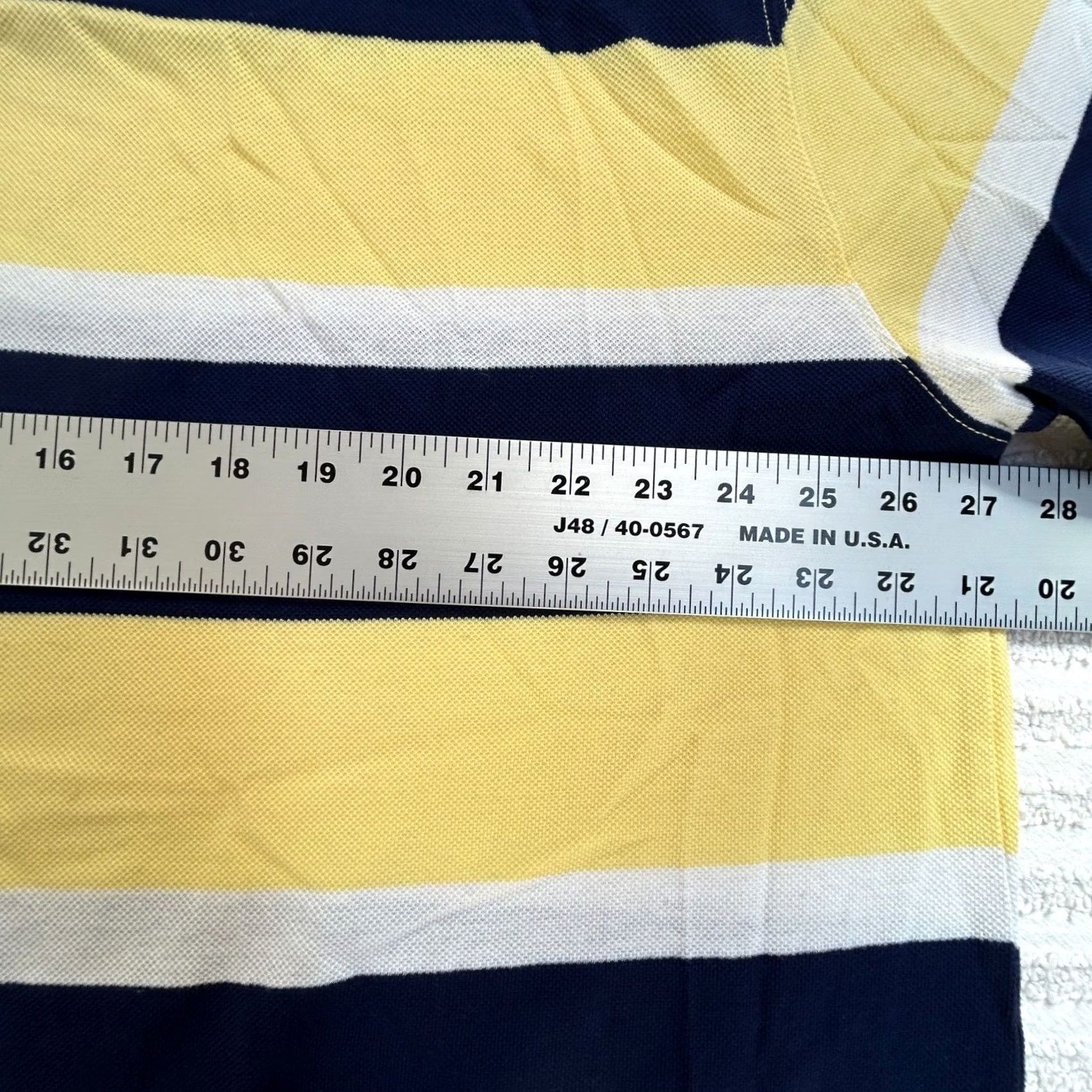 Vintage St. John's Bay Heritage Polo Mens XXL Yellow Striped Golf Shirt Cotton New Size US XXL / EU 58 / 5 - 6 Thumbnail