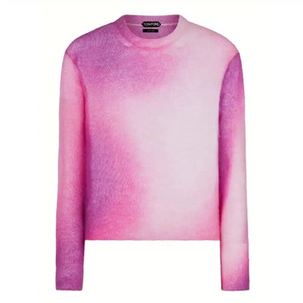 Tom Ford o1loc1c0625 KCL020 Mohair Blend Crewneck Sweater Multicolor Size US M / EU 48-50 / 2 - 1 Thumbnail