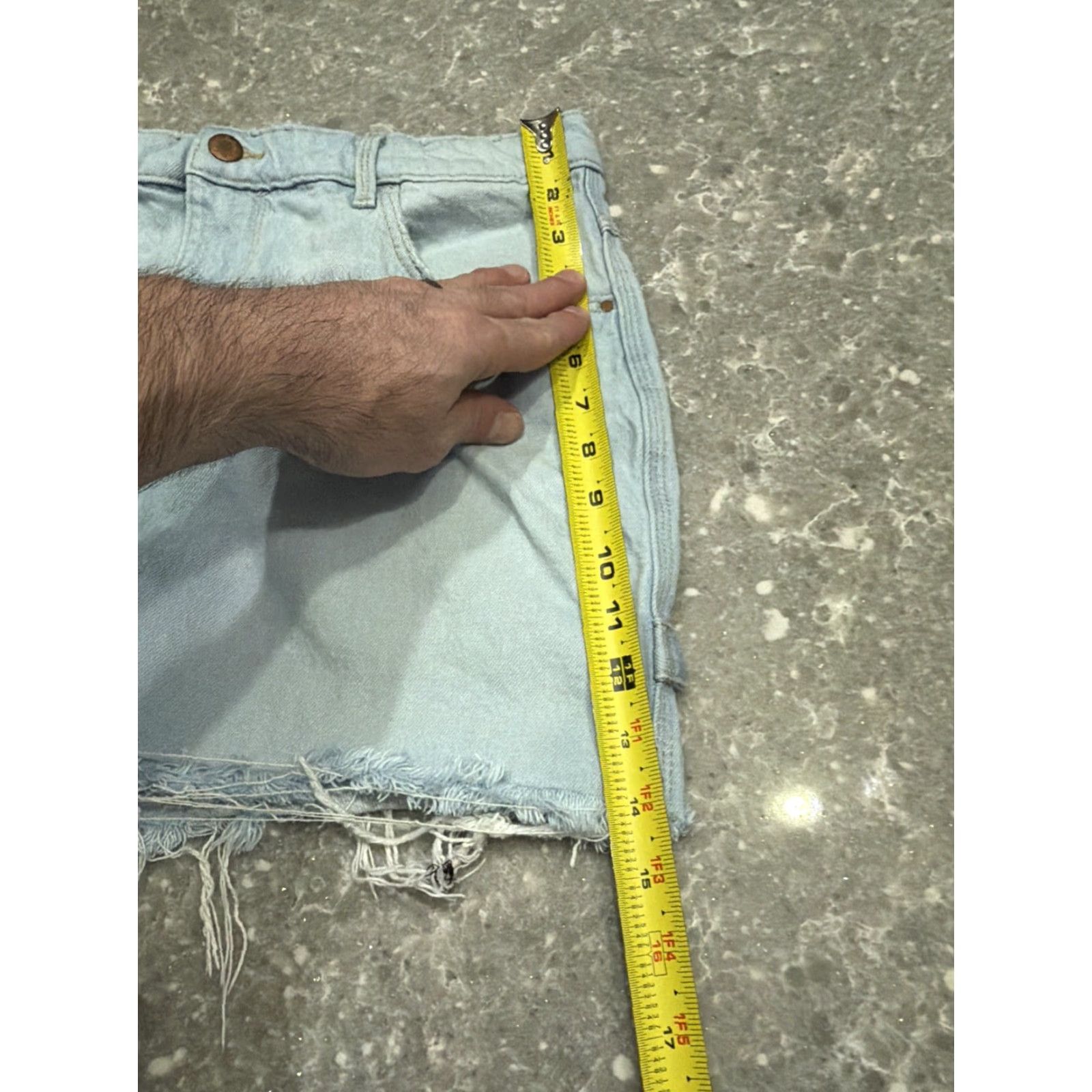 Wrangler Wrangler Skirt 8 Denim Light Blue Cotton Raw Hem Mini Short Woman Regular Size 8 Wrangler Logo Fringe Zip Casual Size 30" / US 8 / IT 44 - 5 Thumbnail