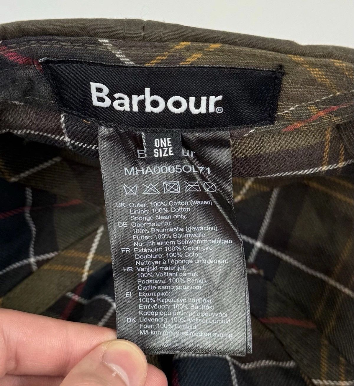 Barbour Barbour Waxed Cotton Baseball Cap Hat One Size Green Top Size ONE SIZE - 12 Thumbnail