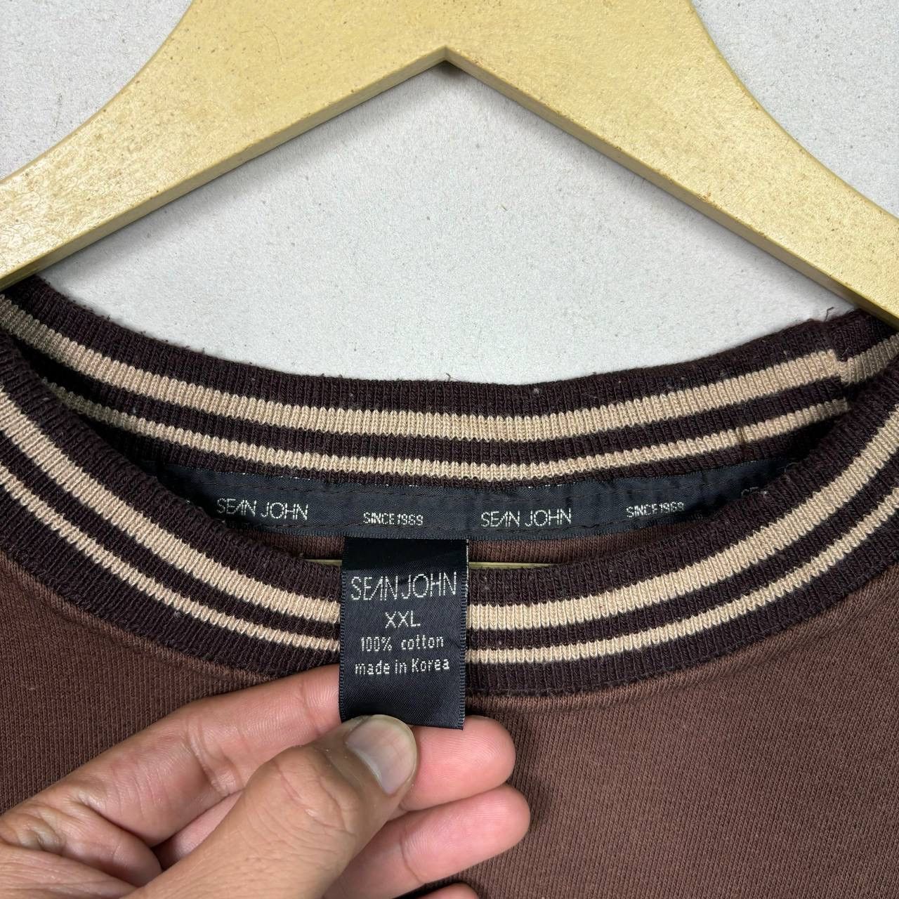 Sean John Vtg Sean John XXL Brown Sweatshirt Y2K Baggy Hip Hop Cotton Size US XXL / EU 58 / 5 - 10 Thumbnail