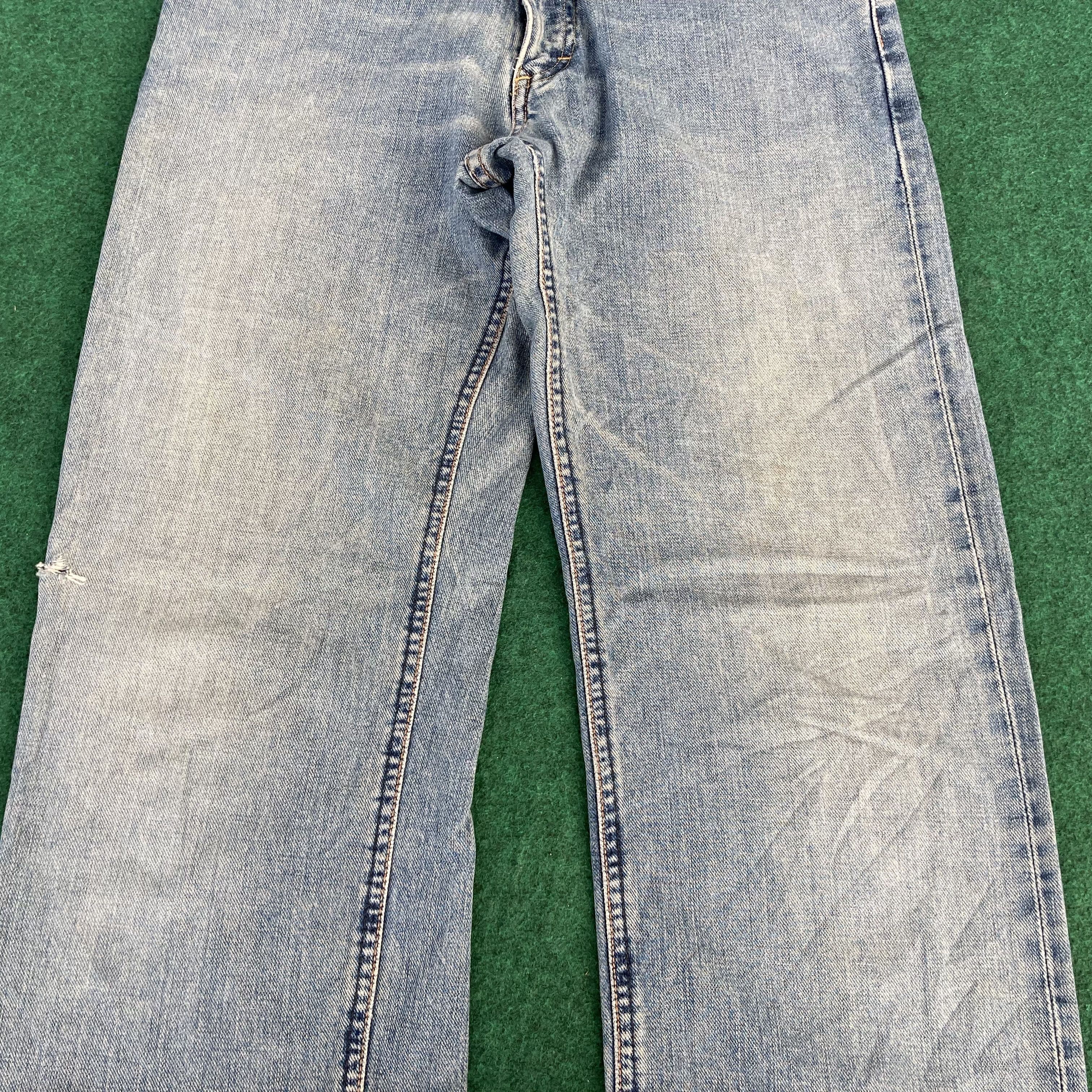 Japanese Brand Vtg Lee Rider Faded Japan Ripped Selvedge Redline Jeans Size US 29 - 10 Thumbnail