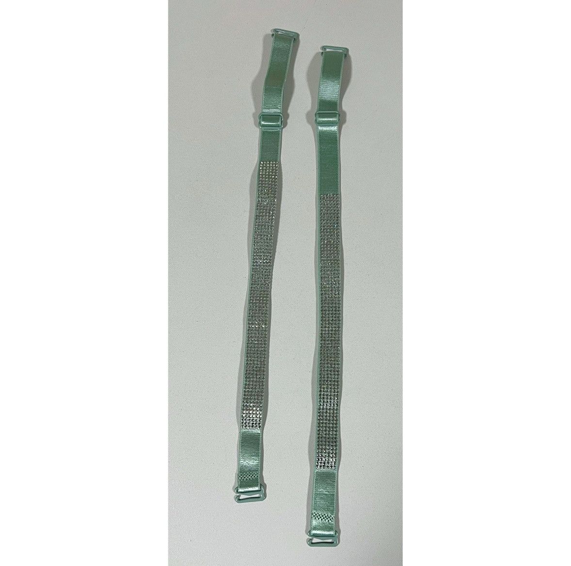 Vintage Blue Diamond Bra Straps Hosiery Lingerie Matching Pair Set 💎 Size ONE SIZE - 3 Thumbnail