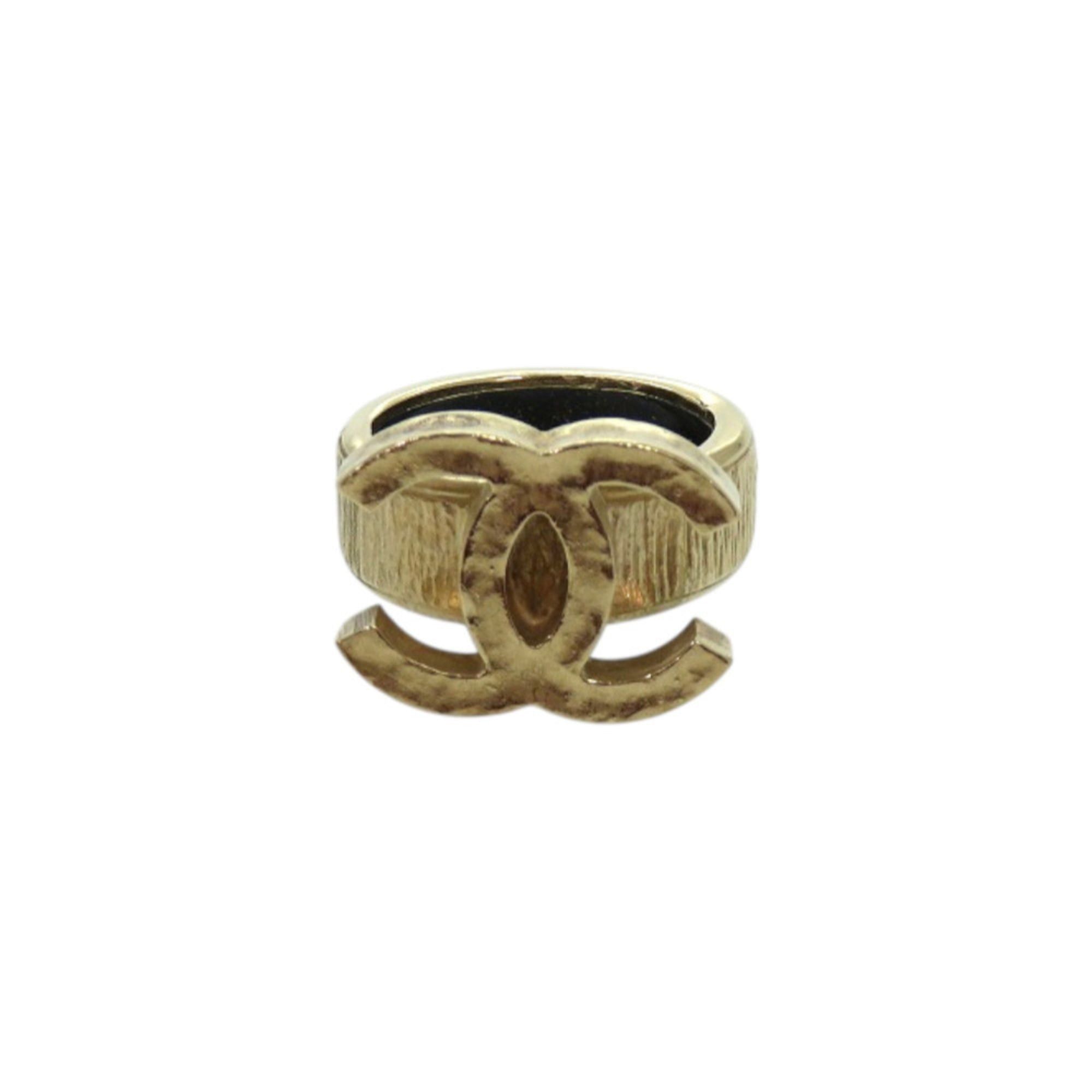 Chanel Excellent condition Chanel Coco Mark metal gold ring 0796 Size ONE SIZE - 1 Thumbnail