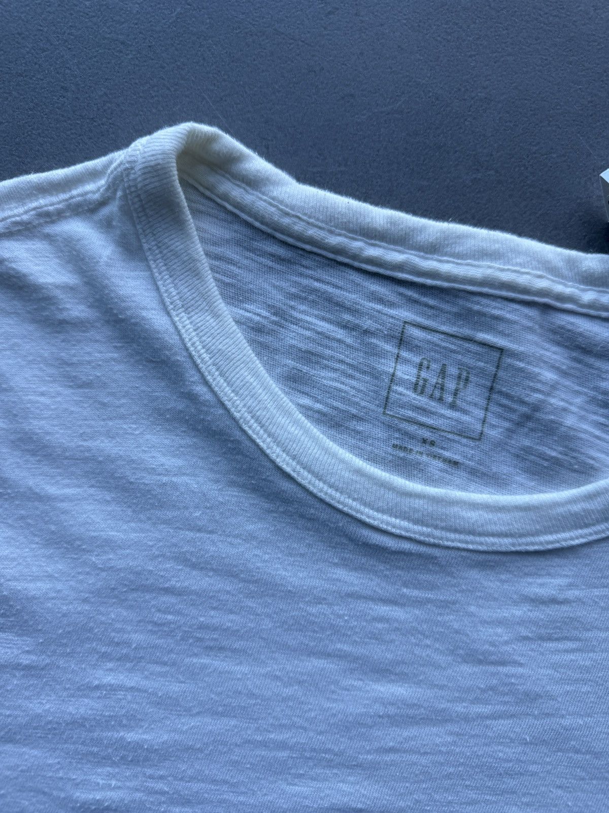 Gap GAP USA Mens Slub Cotton Summer Basic White T Shirt Size US XS / EU 42 / 0 - 4 Thumbnail