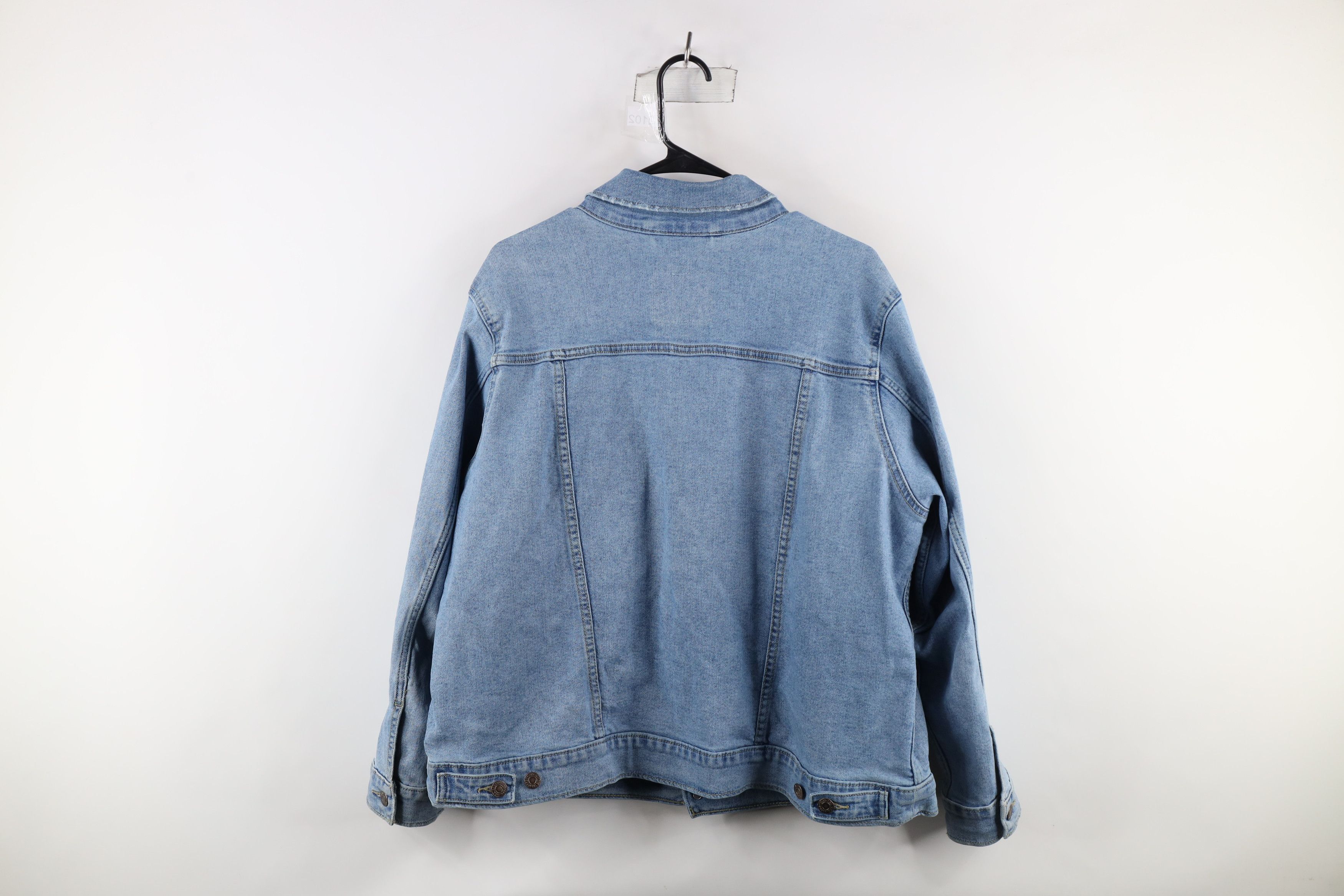 Levi's × Vintage Y2K Levis Stretch Full Button Denim Jean Trucker Jacket Size XL / US 12-14 / IT 48-50 - 15 Thumbnail