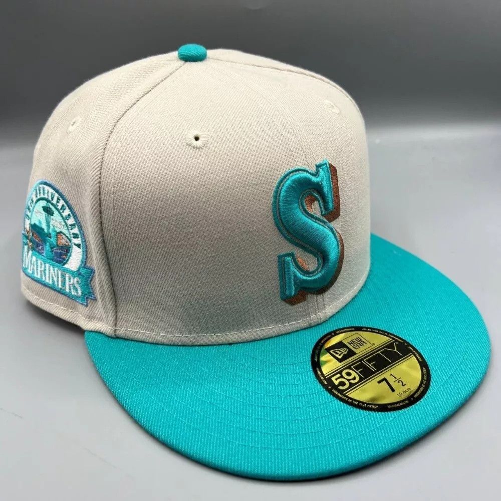 Seattle Mariners Hat Men 7 1/2 59Fifty New Era Fitted Cap