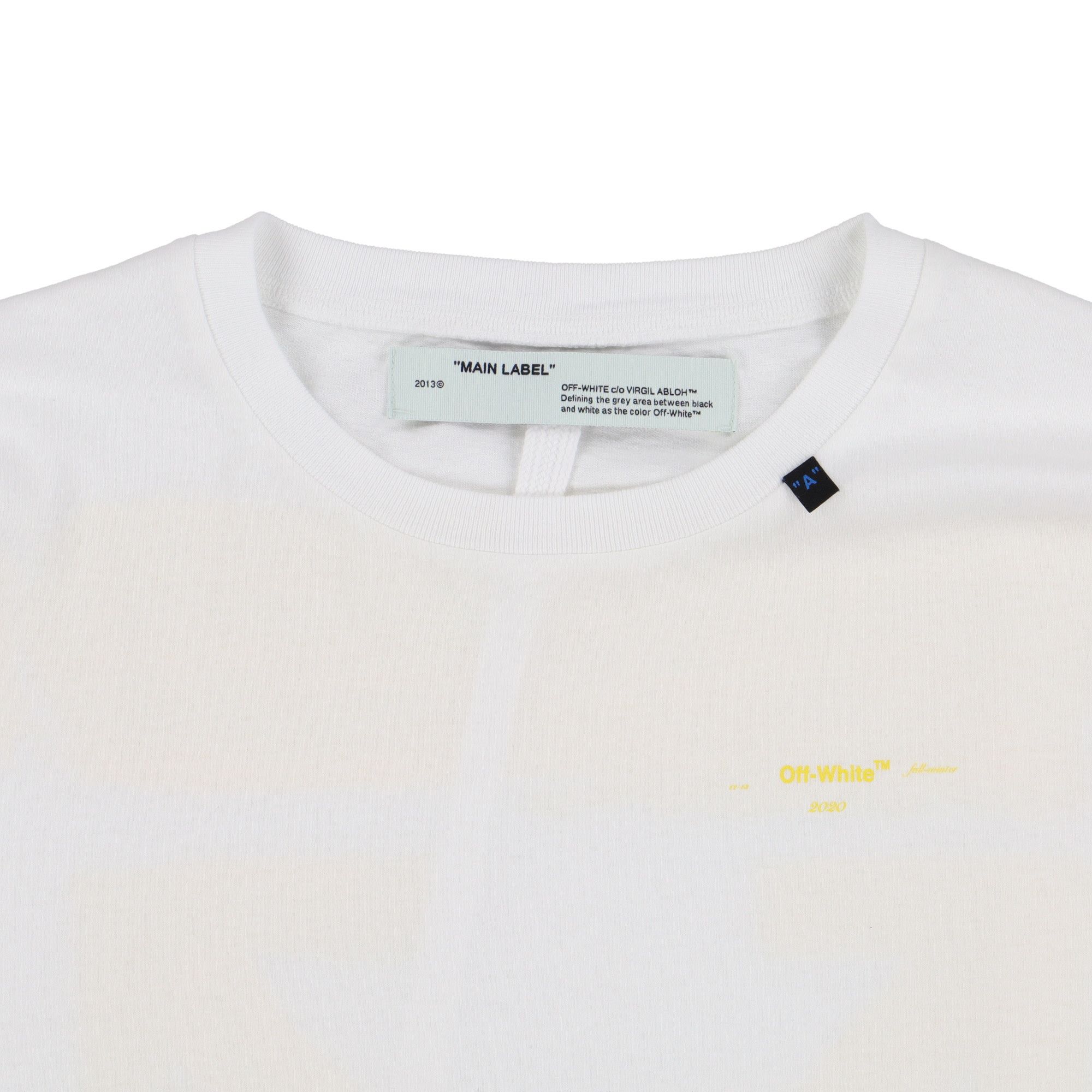 Off-White White and Yellow Acrylic Arrows Logo Oversized T-Shirt Size US M / EU 48-50 / 2 - 6 Thumbnail