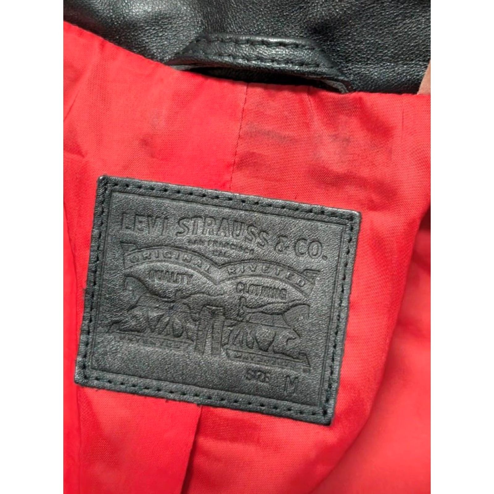 VINTAGE LEVI'S Biker Jacket Women M Black Leather Sheepskin Butter-Soft