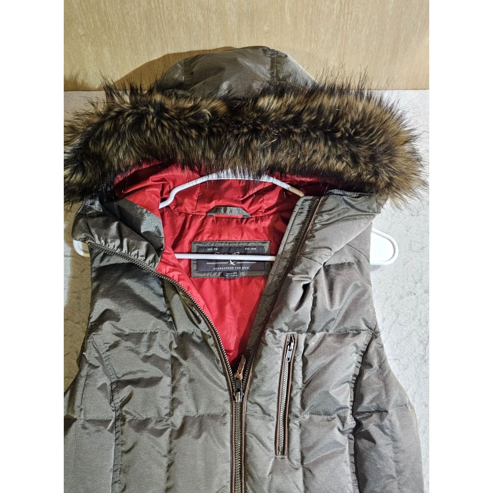 Eddie Bauer Eddie Bauer Women's Gray Down Puffer Vest Hood Full Zip XS Casual Outdoor Classic Size XS / US 0-2 / IT 36-38 - 2 Thumbnail