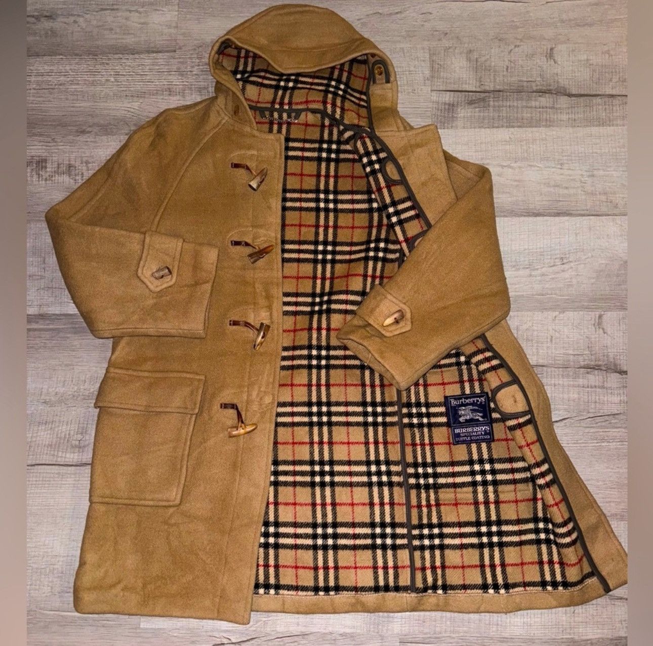 image of Burberry Duffle Coat in Tan, Men's (Size Large)