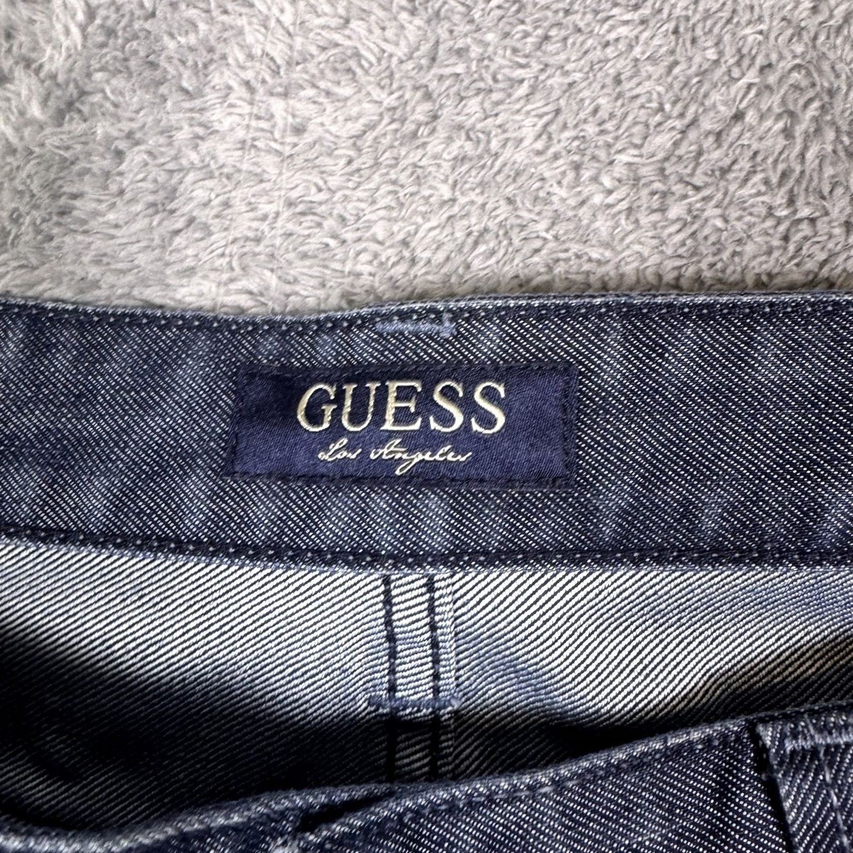 Guess GUESS Jeans Mens 34x32 Raw Denim Streetwear Desmond Relaxed Straight Y2K Whisker Jeans Size 34 Blue 100% Cotton Regular Mens Size US 34 / EU 50 - 6 Thumbnail