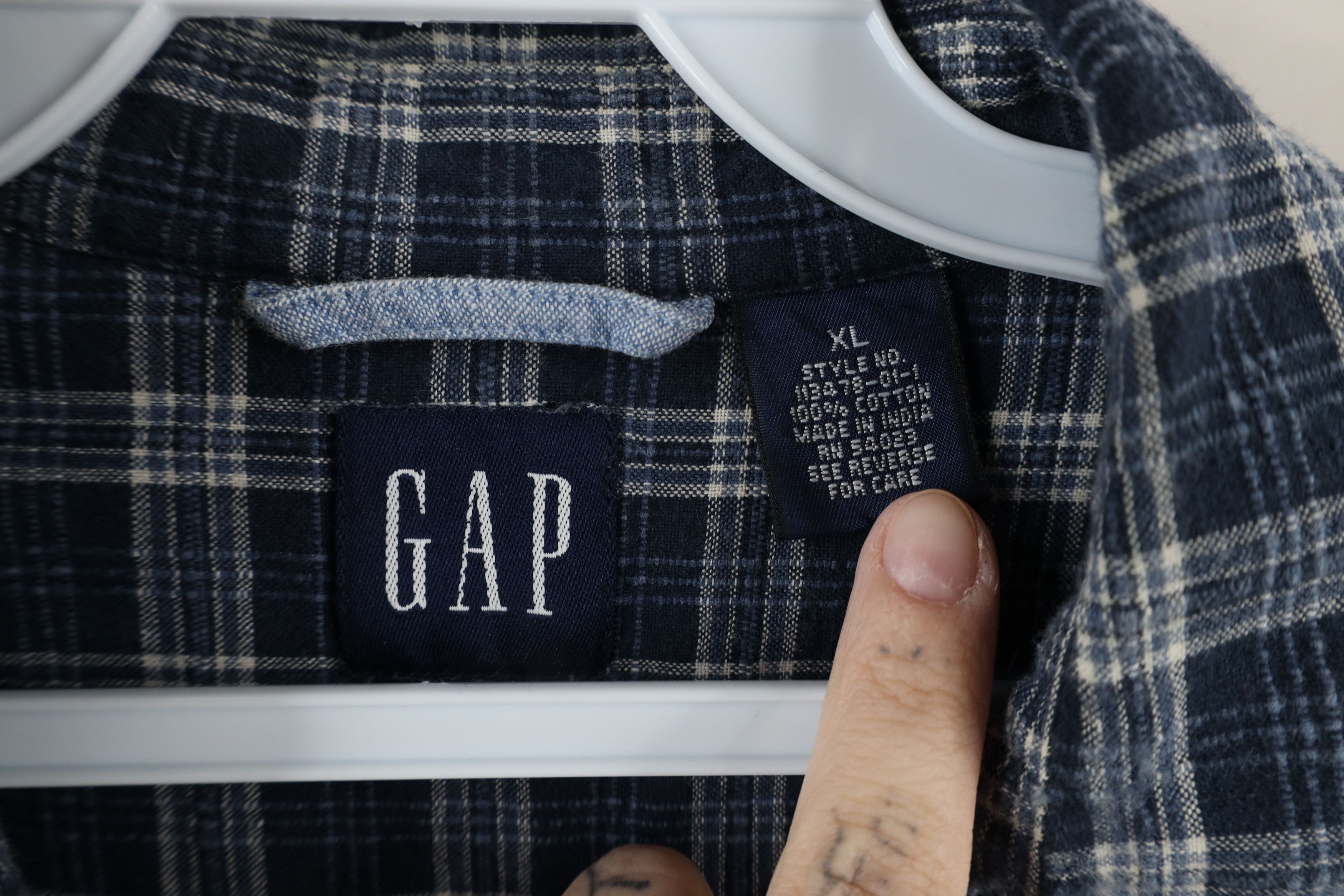 Gap × Vintage Vintage 90s Gap Fit Short Sleeve Collared Button Shirt Plaid Size US XL / EU 56 / 4 - 5 Thumbnail
