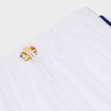 Celine o1bcso1str0724 Mini Jupe Triomphe Jersey Double White Navy Size 28" / US 6 / IT 42 - 3 Thumbnail
