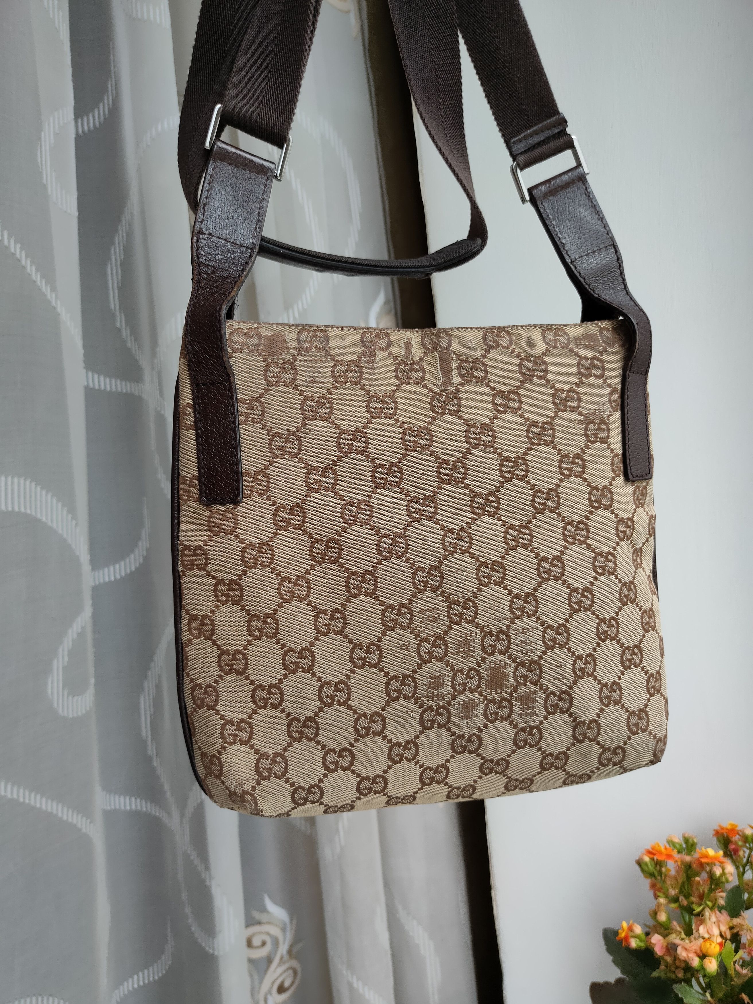 Gucci Gucci GG Pattern Canvas Leather Shoulder Bag Messenger Bag Size ONE SIZE - 2 Thumbnail